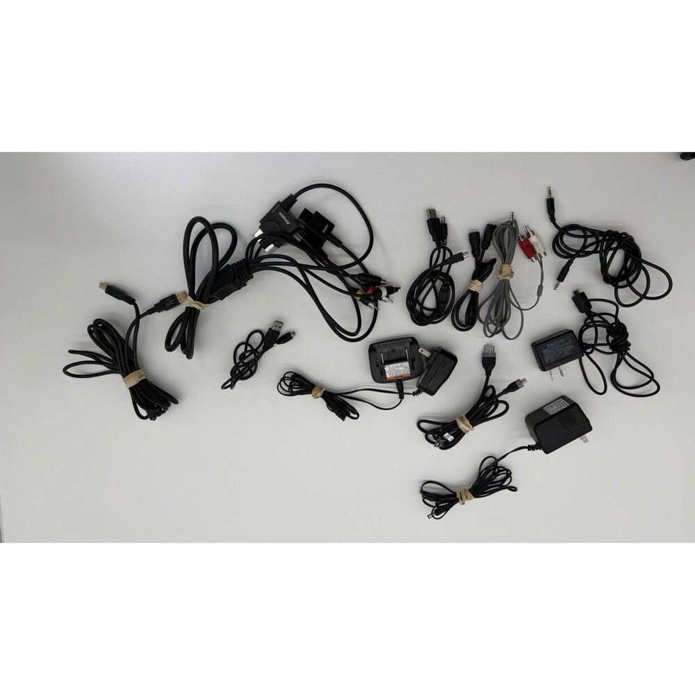 Mixed Lot of Electronics Cables, Chargers, and Power Adapters - Assorted Types